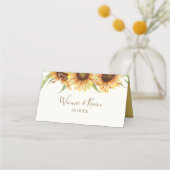 Carte De Placement Mariage de tournesol du pays (Dos)