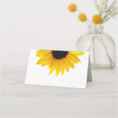 Carte De Placement Mariage de tournesol jaune (Dos)