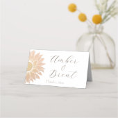 Carte De Placement Mariage de tournesol moderne Numéro de tableau Car (Dos)