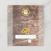 Carte De Placement Mariage de tournesol rustique (Extérieur déplié)