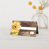 Carte De Placement Mariage de tournesol rustique (Devant)