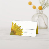 Carte De Placement Mariage de tournesols jaunes (Devant)