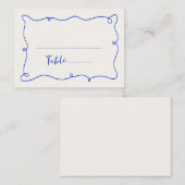 Carte De Placement Mariage de trame de givre à main (Devant / Derrière)