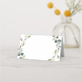 Carte De Placement Mariage de trame Eucalyptus moderne Boho (Devant)