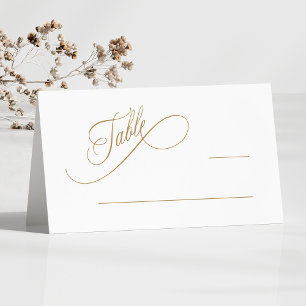 Carte De Placement Mariage de typographie Tourbillonnant romantique d
