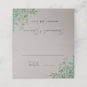 Carte De Placement Mariage de verdure forestière rustique (Extérieur déplié)