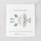 Carte De Placement Mariage de verdure légère Airy Botanical (Extérieur déplié)