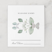 Carte De Placement Mariage de verdure légère Airy Botanical (Extérieur déplié)