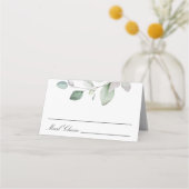 Carte De Placement Mariage de verdure légère Airy Botanical (Devant)