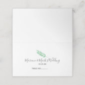 Carte De Placement Mariage de verdure numérique à l'eau (Extérieur déplié)