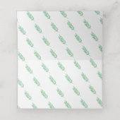 Carte De Placement Mariage de verdure numérique à l'eau (Intérieur déplié)