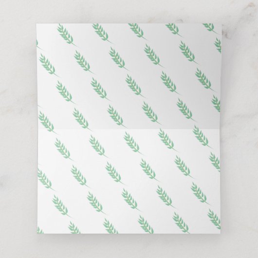 Carte De Placement Mariage de verdure numérique à l'eau (Intérieur déplié)