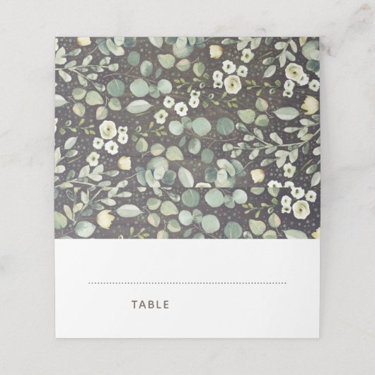 Carte De Placement Mariage de verdure rustique | Parti spécial (Extérieur déplié)