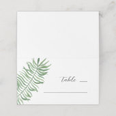 Carte De Placement Mariage de verdure tropicale aquarelle. Botanique (Extérieur déplié)