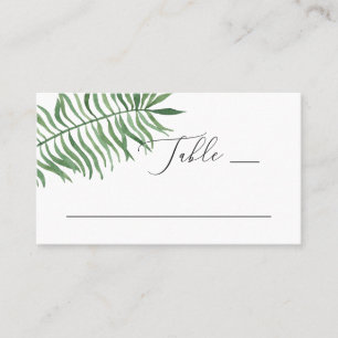 Carte De Placement Mariage de verdure tropicale aquarelle. Feuilles P