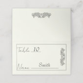 Carte De Placement "Mariage d'élégance florale personnalisable" (Extérieur déplié)