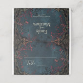 Carte De Placement Mariage d'élégance gothique victorienne (Extérieur déplié)