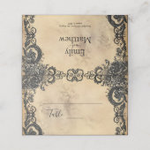 Carte De Placement Mariage d'élégance gothique victorienne (Extérieur déplié)