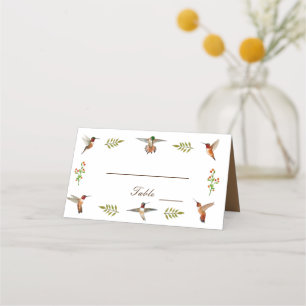 Carte De Placement Mariage des colibris roux