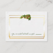 Carte De Placement Mariage des cônes de pin d'hiver (Devant)