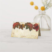Carte De Placement Mariage des feuilles automnales (Devant)