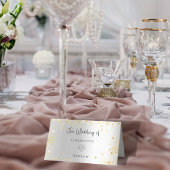 Carte De Placement Mariage des noms étincelles d'or argenté