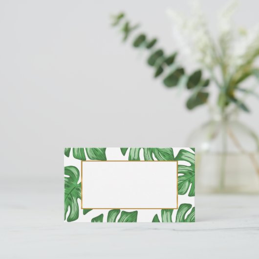 Carte De Placement Mariage d'été de Split Leaf Philodendron (Debout devant)