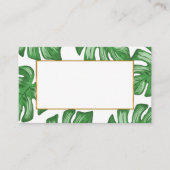 Carte De Placement Mariage d'été de Split Leaf Philodendron (Devant)