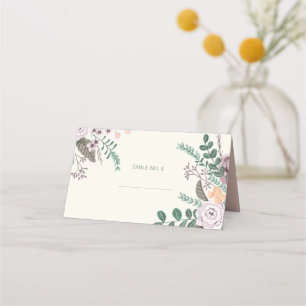 Carte De Placement Mariage d'eucalyptus rose rousse