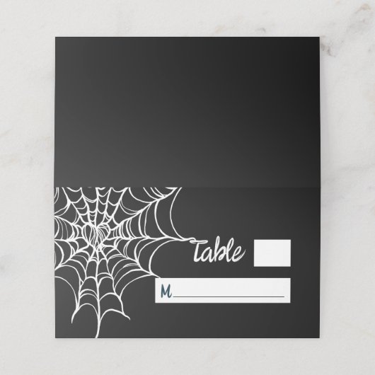 Carte De Placement Mariage d'Halloween Éffrayant gothique (Extérieur déplié)