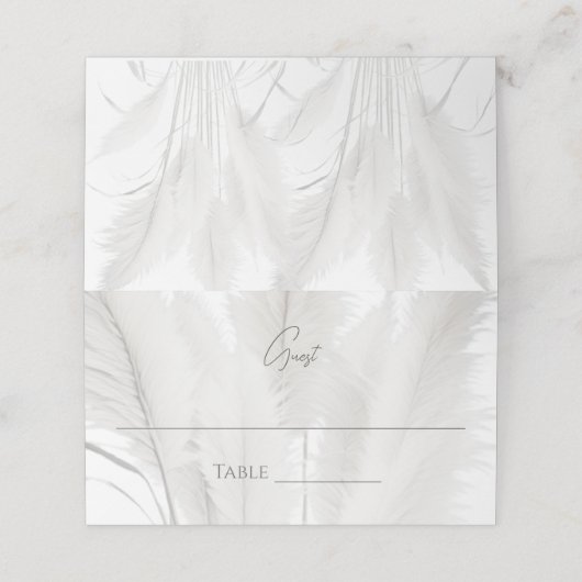 Carte De Placement Mariage d'herbe Boho Pampas (Extérieur déplié)