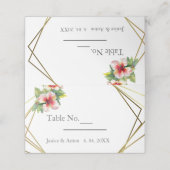 Carte De Placement Mariage d'Hibiscus tropical (Extérieur déplié)