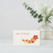 Carte De Placement Mariage d'hibiscus tropicaux d'Orange brulé (Debout devant)