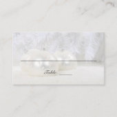 Carte De Placement Mariage d'hiver de Noël blanc | Plat personnalisé (Devant)