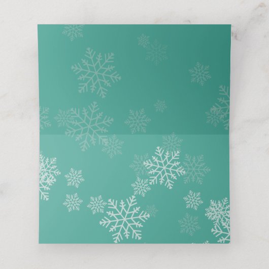 Carte De Placement Mariage d'hiver élégant (Intérieur déplié)