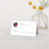 Carte De Placement Mariage d'Imaginaire Black Dragon Red Roses (Devant)