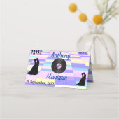Carte De Placement Mariage Disco personnalisable (Dos)