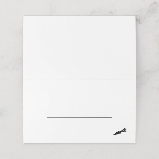 Carte De Placement Mariage d'option de repas végétarien (Extérieur déplié)