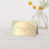 Carte De Placement Mariage d'or classique (Dos)