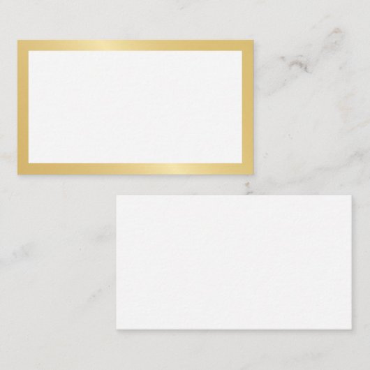 Carte De Placement Mariage d'or élégant (Devant / Derrière)