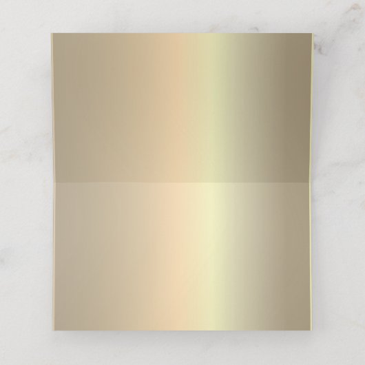 Carte De Placement Mariage d'or Faux (Intérieur déplié)