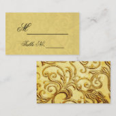 Carte De Placement Mariage d'or Midas Touch (Devant / Derrière)