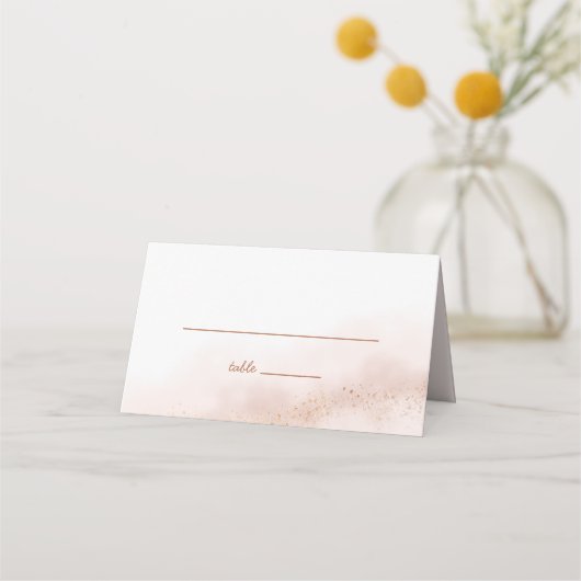 Carte De Placement Mariage d'or rose Cloud (Devant)