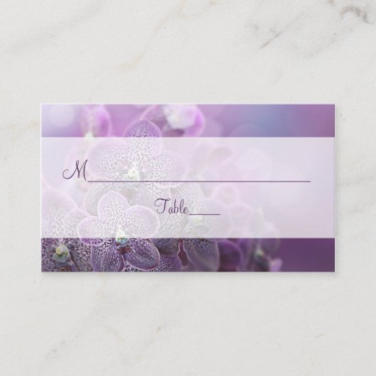 Carte De Placement Mariage d'orchidée violette - Occasion spéciale Ca (Devant)