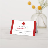 Carte De Placement Mariage du drapeau canadien (Devant)