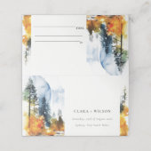 Carte De Placement Mariage du paysage hivernal de la rivière Mountain (Extérieur déplié)