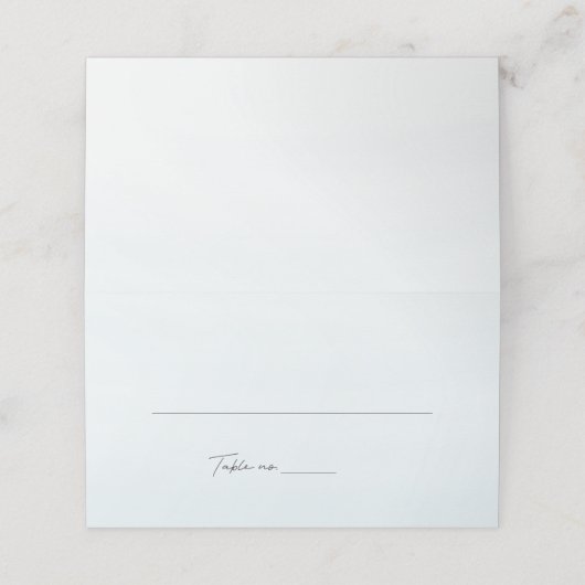 Carte De Placement Mariage d'une couleur bleu océan (Extérieur déplié)