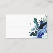 Carte De Placement Mariage élégant à l'indigo et au bleu  (Devant)
