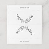 Carte De Placement Mariage élégant Bow Bow Ribbon (Extérieur déplié)