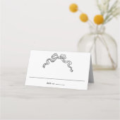 Carte De Placement Mariage élégant Bow Bow Ribbon (Devant)
